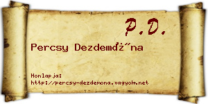 Percsy Dezdemóna névjegykártya